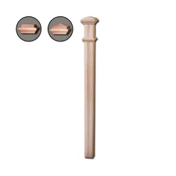 HOUSE OF FORGINGS RO-4191 56 in. x 3-1/4 in. Red Oak Contemporary Style Wood Box Newel Post