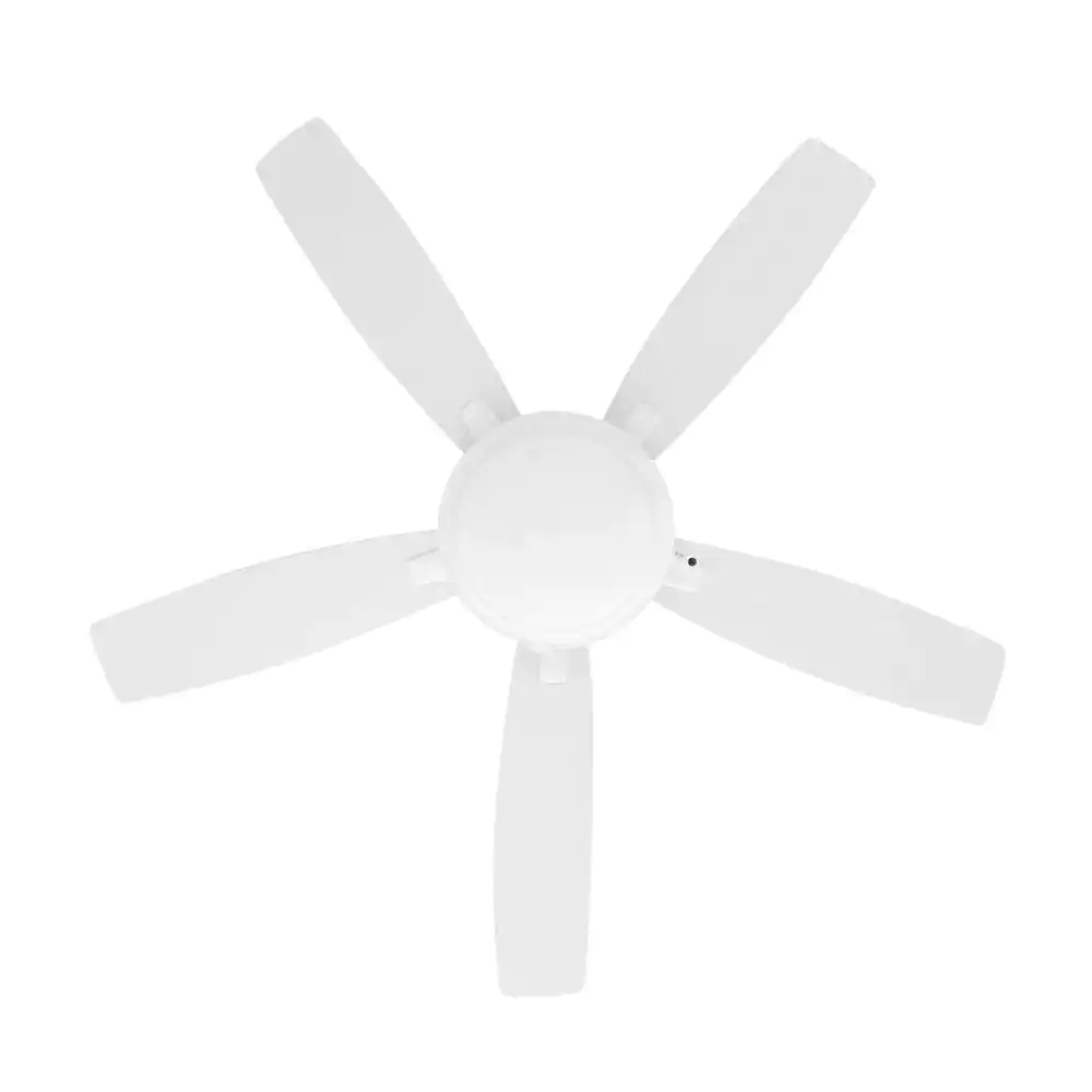 Hampton Bay YG216-MWH Roanoke 48 in. LED Indoor/Outdoor Matte White Ceiling Fan with Light Kit