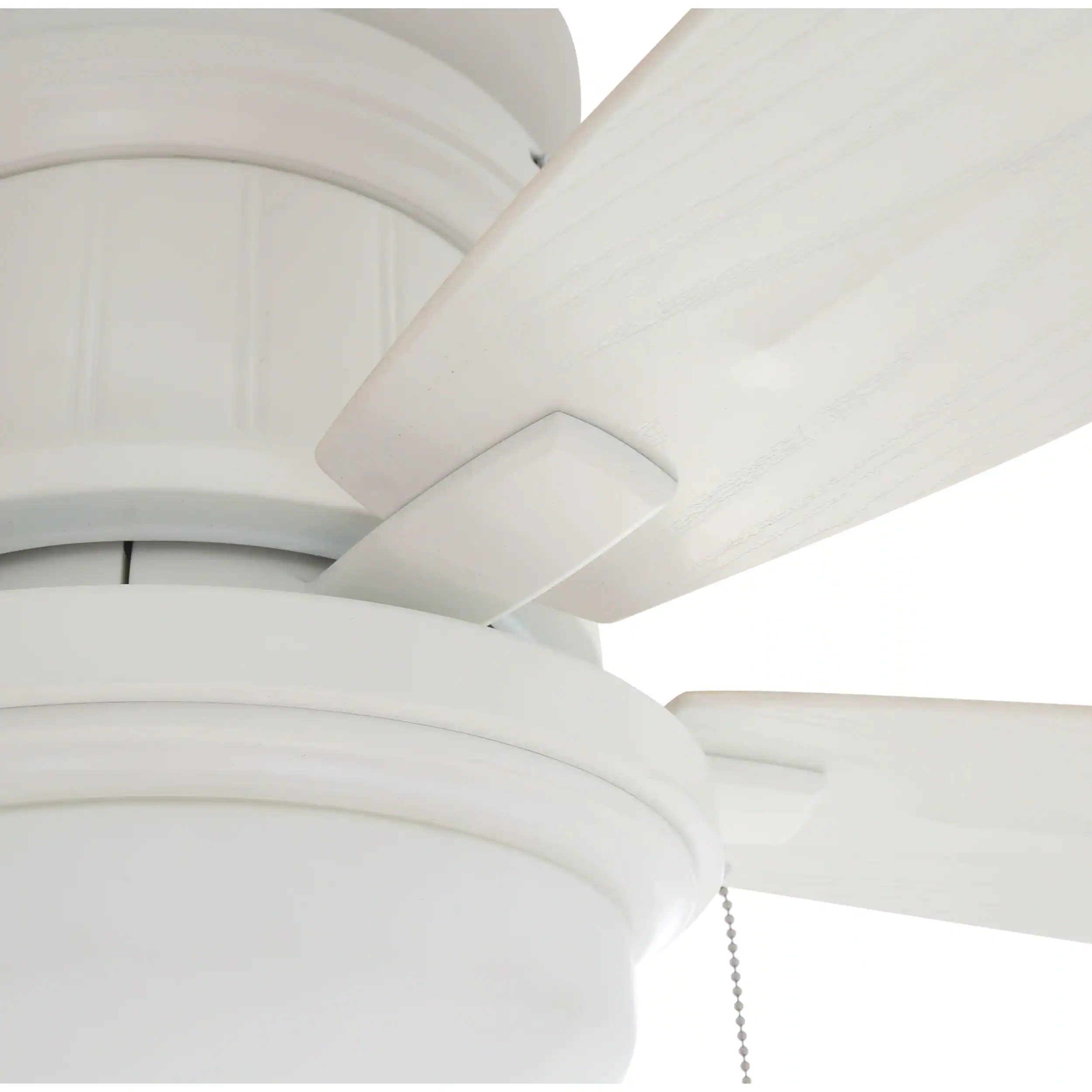 Hampton Bay YG216-MWH Roanoke 48 in. LED Indoor/Outdoor Matte White Ceiling Fan with Light Kit