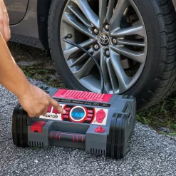 VECTOR 1200 Peak Amp Jump Starter, Dual Power Inverter, 120 PSI Air Compressor, USB Charging Port, Rechargeable
