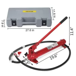 VEVOR GJ2M10TYYFLD00001V0 10-Ton Porta Power Kit 55.1 in. Oil Hose Hydraulic Car Jack Ram Autobody Frame Repair Tools
