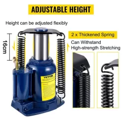 VEVOR QDYYQJDQCW32TGNR2V0 32-Ton Air Hydraulic Bottle Jack Pneumatic/Manual Dual Operation High Lift Pneumatic Hydraulic Bottle Jack