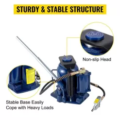 VEVOR QDYYQJDQCW32TGNR2V0 32-Ton Air Hydraulic Bottle Jack Pneumatic/Manual Dual Operation High Lift Pneumatic Hydraulic Bottle Jack