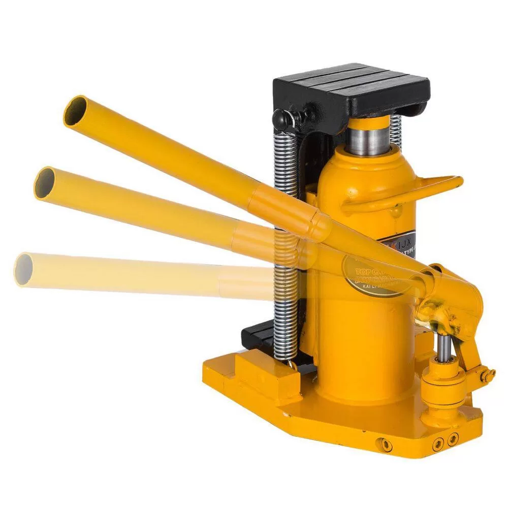 VEVOR QJD10T00000000001V0 Toe Jack Lift Hydraulic Machine 5-Ton to 10-Ton Air Hydraulic Toe Jack Proprietary Heat-Treated Steel, Yellow