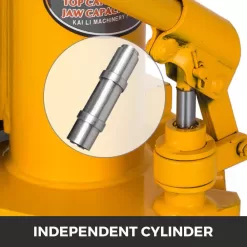 VEVOR QJD20T00000000001V0 10-Ton to 20-Ton Toe Jack Lift Hydraulic Machine Air Hydraulic Toe Jack Proprietary Heat-Treated Steel in Yellow