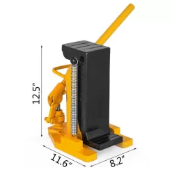 VEVOR QJD20T00000000001V0 10-Ton to 20-Ton Toe Jack Lift Hydraulic Machine Air Hydraulic Toe Jack Proprietary Heat-Treated Steel in Yellow