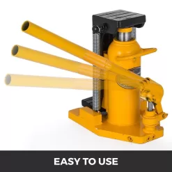 VEVOR QJD20T00000000001V0 10-Ton to 20-Ton Toe Jack Lift Hydraulic Machine Air Hydraulic Toe Jack Proprietary Heat-Treated Steel in Yellow