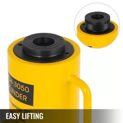 VEVOR QJD30T50MMKXYY001V0 30-Ton Hydraulic Cylinder Jack Hollow Single Acting Hydraulic Ram Cylinder 50 mm Hydraulic Lifting Cylinders