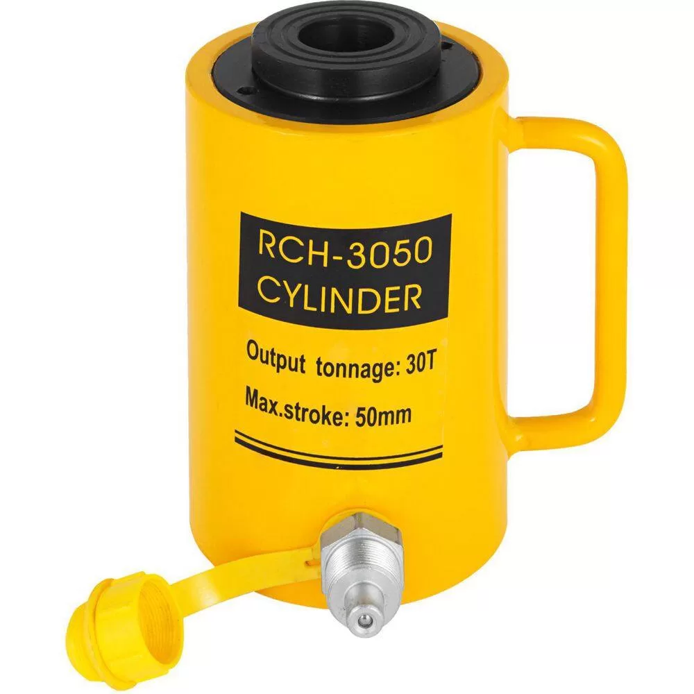 VEVOR QJD30T50MMKXYY001V0 30-Ton Hydraulic Cylinder Jack Hollow Single Acting Hydraulic Ram Cylinder 50 mm Hydraulic Lifting Cylinders