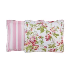 Waverly forever Peony 4-Piece Berry Floral Cotton King Comforter Set