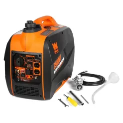 WEN DF250iX Super Quiet 2500-Watt Portable Dual Fuel Powered Inverter Generator with Recoil Start, Fuel Shut-Off and CO Sensor