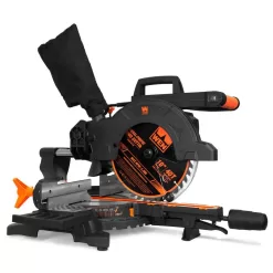 WEN MM1011T 15 Amp 10 in. Single Bevel Compact Sliding Compound Miter Saw with Laser