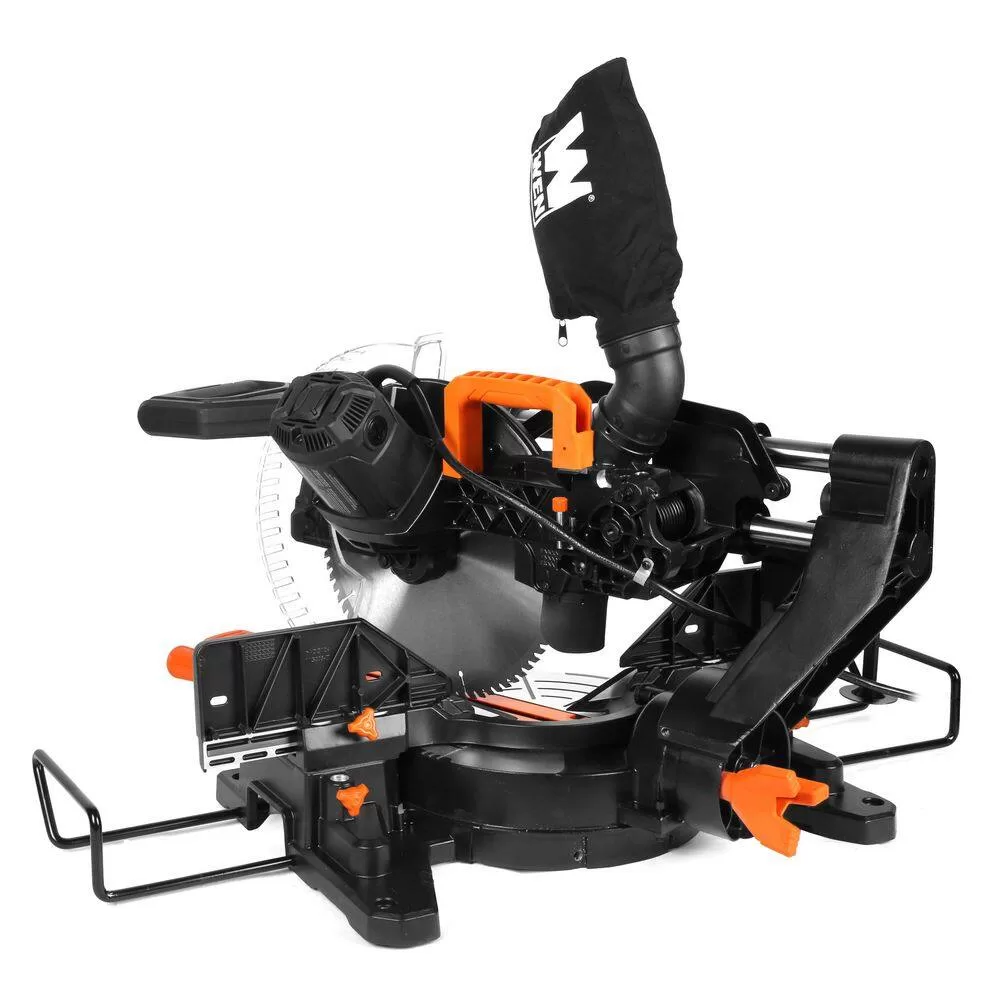 WEN MM1215 15-Amp 12-Inch Dual Bevel Sliding Compound Miter Saw with LED Cutline