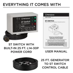 Westinghouse STS1 120-Volt 20-Amp Portable Automatic Transfer Switch with Smart Technology