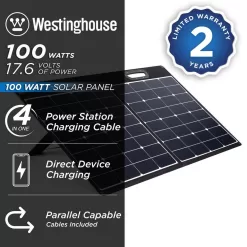 Westinghouse WSolar100p WSolar100p Portable 100W Solar Panel