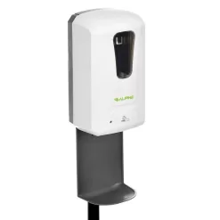 Alpine Industries 430-S-S 40 oz. Automatic Liquid Soap and Hand Sanitizer Dispenser in White with Floor Stand