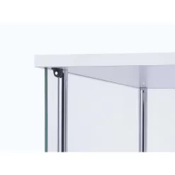 Coaster Home Furnishings White and Clear Curio Cabinet with 4 Glass Shelves