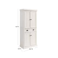 CROSLEY FURNITURE Seaside White Kitchen Pantry