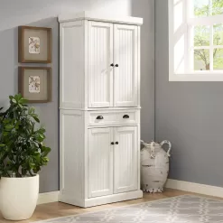 CROSLEY FURNITURE Seaside White Kitchen Pantry