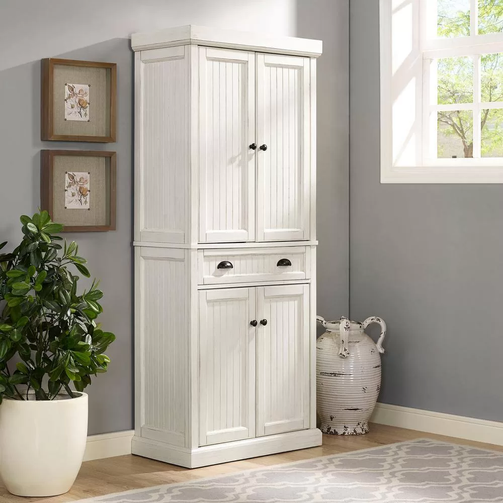 CROSLEY FURNITURE Seaside White Kitchen Pantry