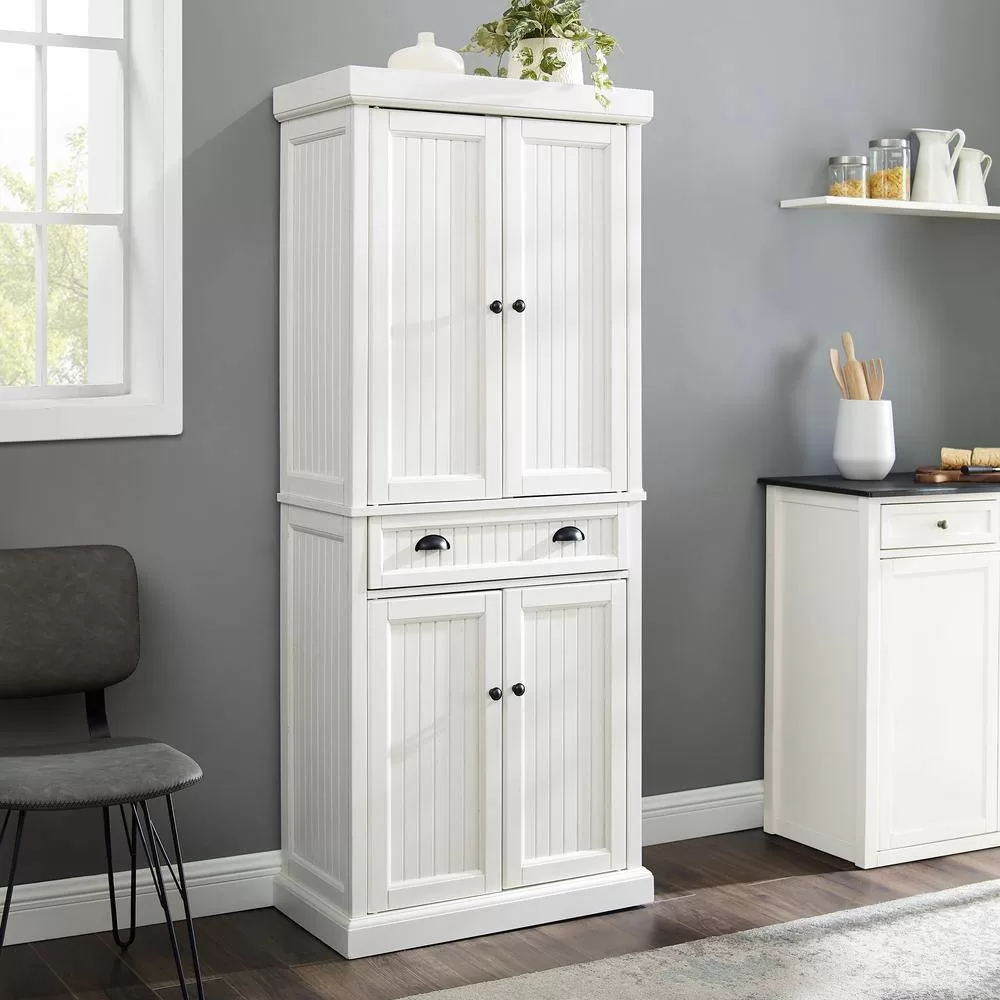 CROSLEY FURNITURE Seaside White Kitchen Pantry