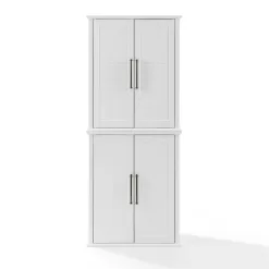 CROSLEY FURNITURE Bartlett White Tall Food Pantry