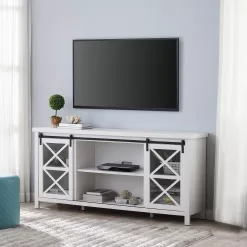 Meyer&Cross Clementine 68 in. White TV Stand Fits TV's up to 80 in.