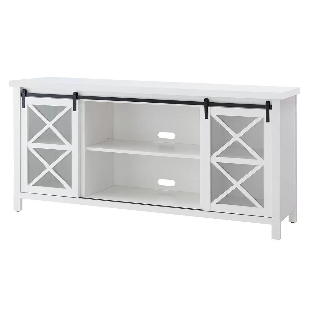 Meyer&Cross Clementine 68 in. White TV Stand Fits TV's up to 80 in.