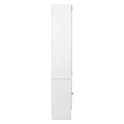Prepac 80 in. White Wood 6-shelf Standard Bookcase with Doors