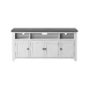 Martin Svensson Home Foundry 65 in. White Stain with Grey Top Solid Wood TV Stand Fits TV's up to 70 in.