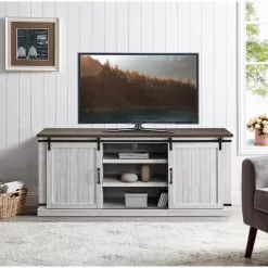 FESTIVO 68 in. White TV Stand for TVs Up to 70 in.