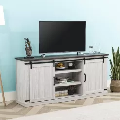 FESTIVO 68 in. White TV Stand for TVs Up to 70 in.