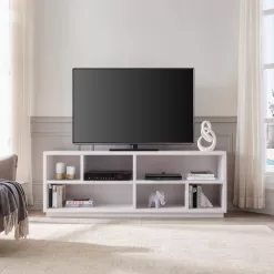 Meyer&Cross Bowman 70 in. White TV Stand Fits TV's up to 75 in.