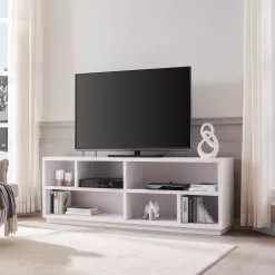 Meyer&Cross Bowman 70 in. White TV Stand Fits TV's up to 75 in.