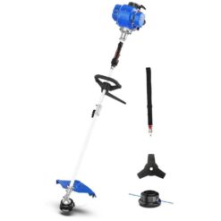 WILD BADGER POWER WBP31BCF 31 cc Gas 4-Stroke 2-in-1 Straight Shaft Grass Hand Held Trimmer with Brush Cutter Blade and Bonus Harness