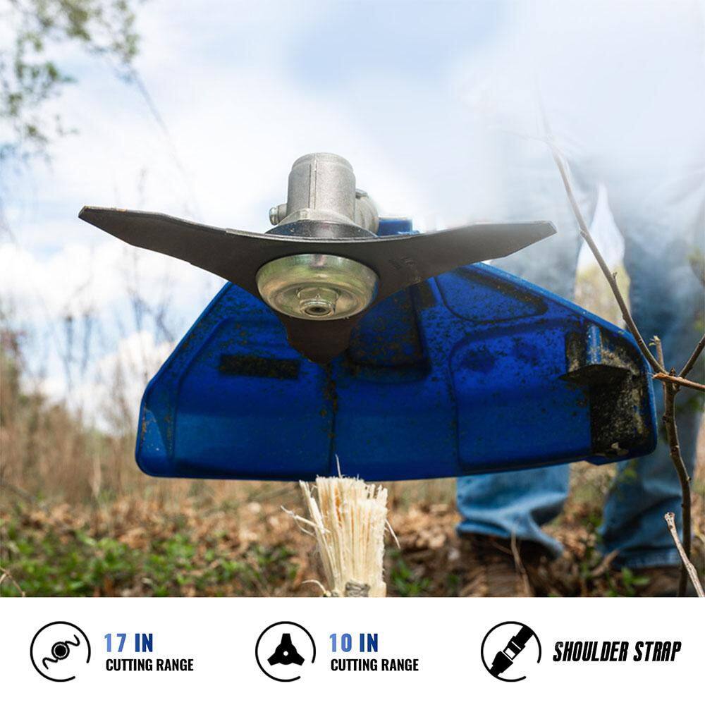 WILD BADGER POWER WBP31BCF 31 cc Gas 4-Stroke 2-in-1 Straight Shaft Grass Hand Held Trimmer with Brush Cutter Blade and Bonus Harness - Image 7