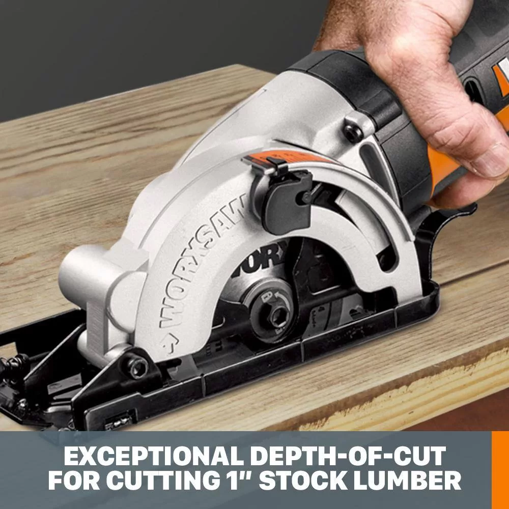 Worx WX523L POWER SHARE 20-Volt Worxsaw 3-3/8 in. Compact Circular Saw