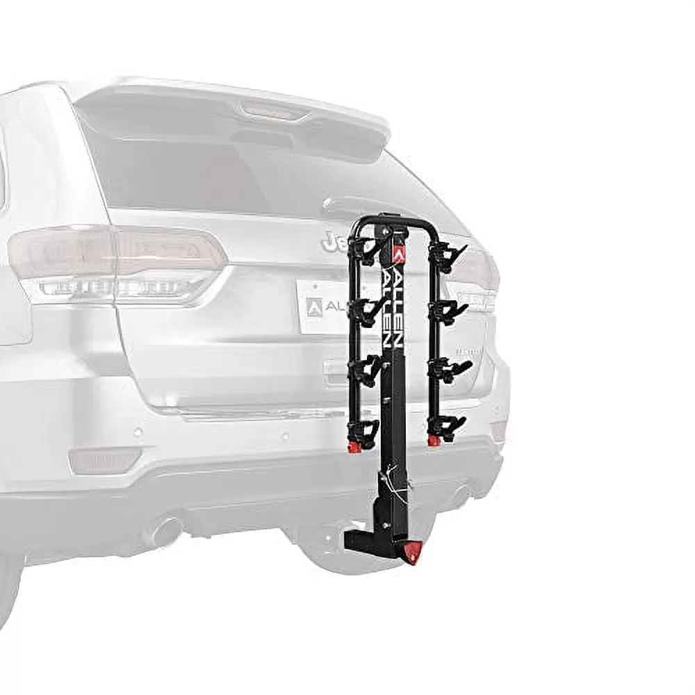 Allen Sports Deluxe Locking Quick Release 4-Bike Carrier fits 2 in receiver hitch, 140 lbs capacity, Model 542QR