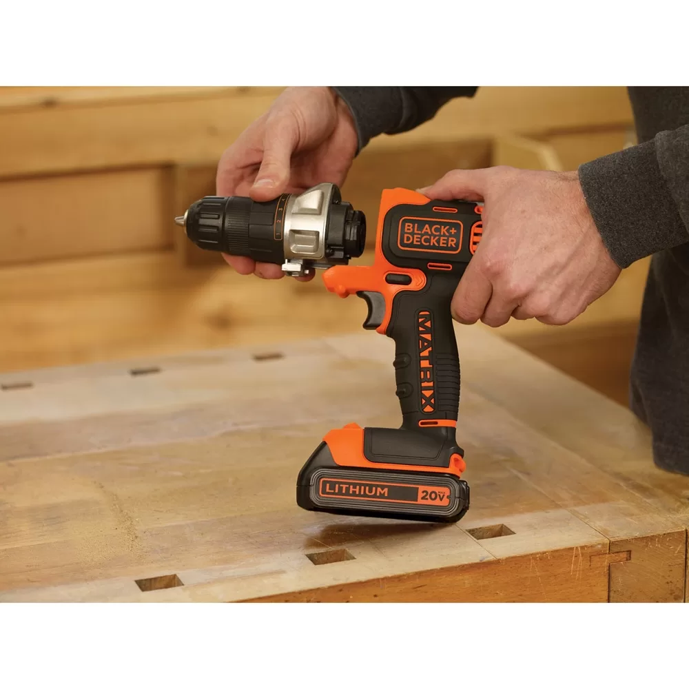 BLACK+DECKER Matrix 20-volt Max 3/8-in Keyless Cordless Drill(1 Li-ion Battery Included and Charger Included)