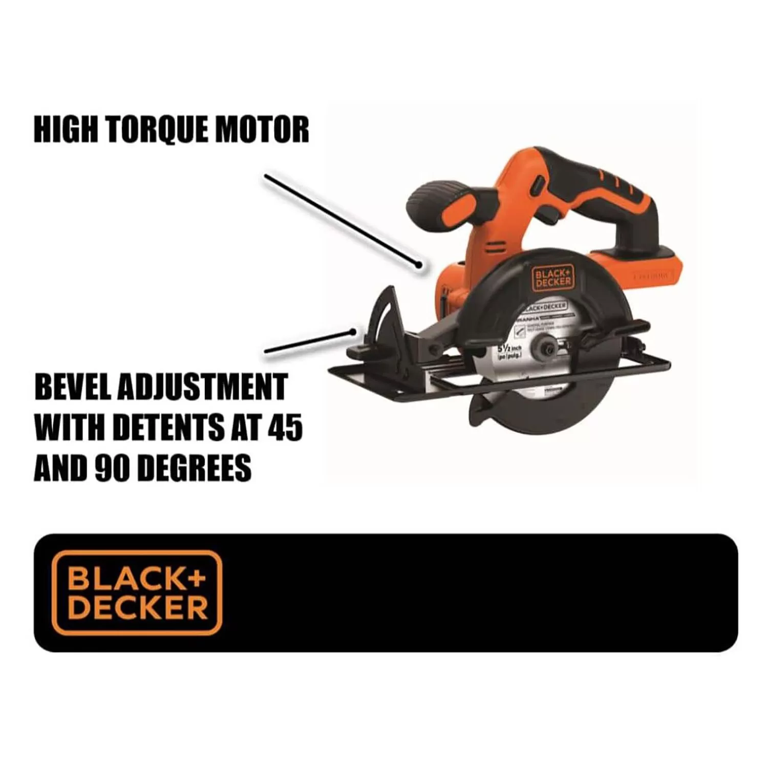 BLACK+DECKER 20-volt Max 5-1/2-in Cordless Circular Saw (Bare Tool)