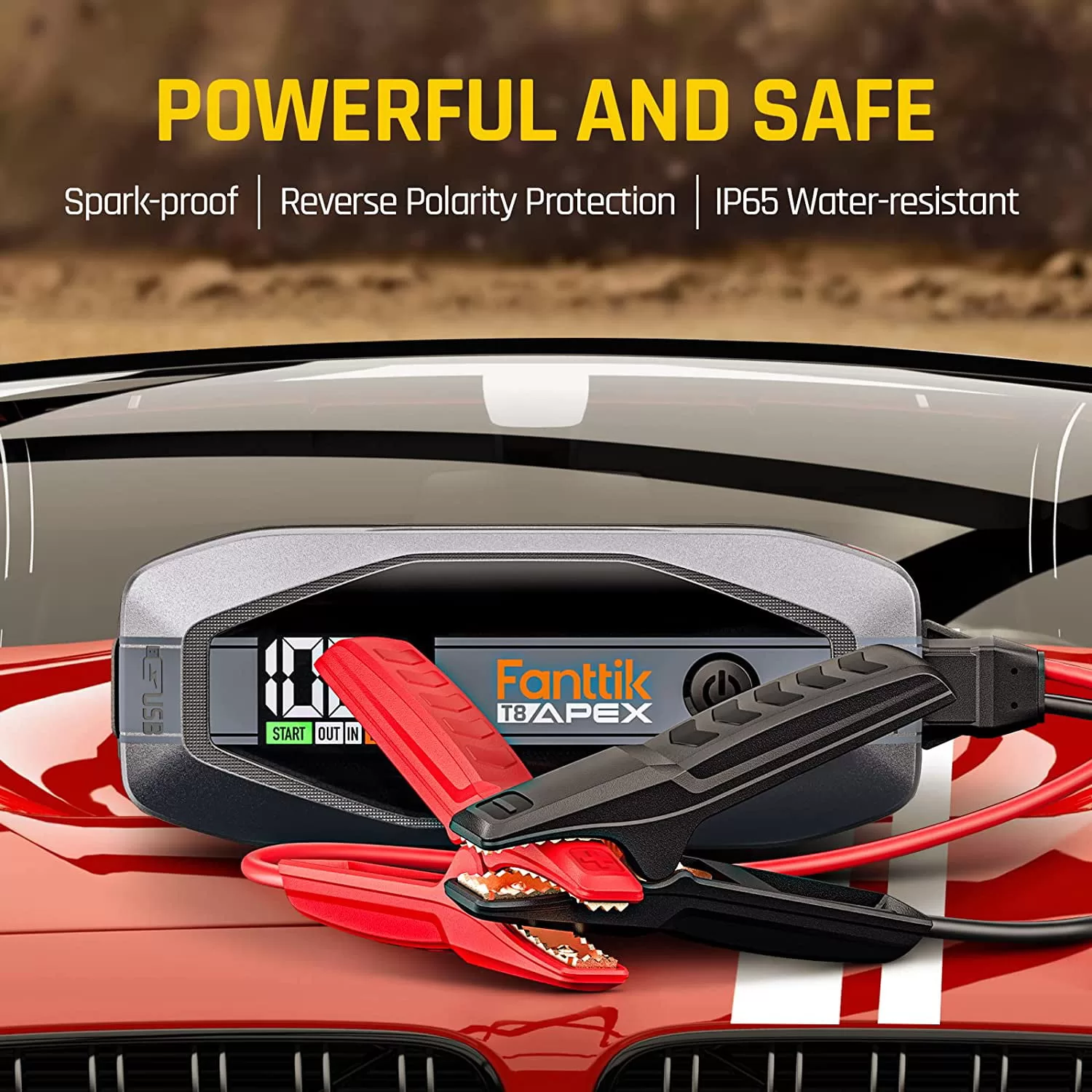 Fanttik 2000 Amp Jump Starter, 12V Car Battery Booster, 65W Two-Way Fast Charging