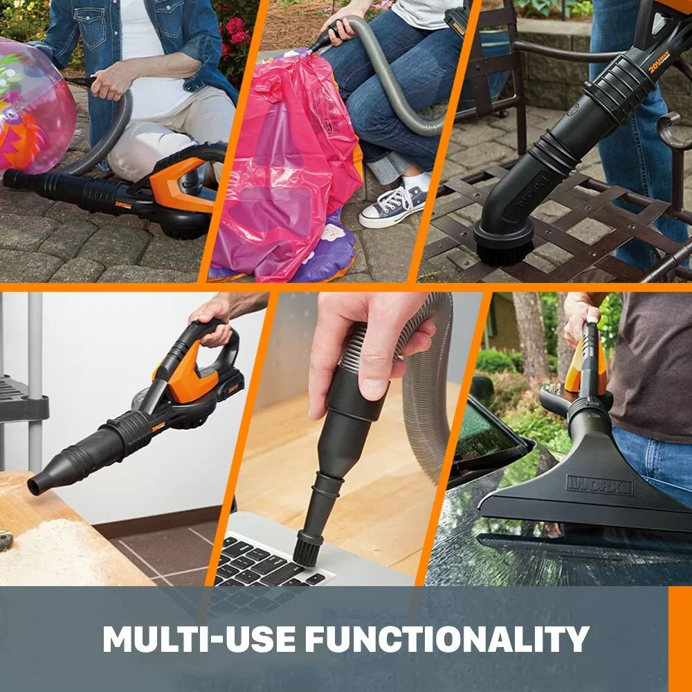 WORX 20-volt Max 80-CFM 120-MPH Battery Handheld Leaf Blower (Battery and Charger Not Included)