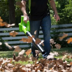 Greenworks 24-volt 330-CFM 100-MPH Battery Handheld Leaf Blower (Battery Included)