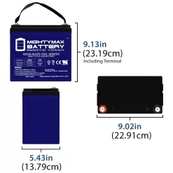 Mighty Max Battery 12V 55AH GEL Battery Replacement for 8A22NF