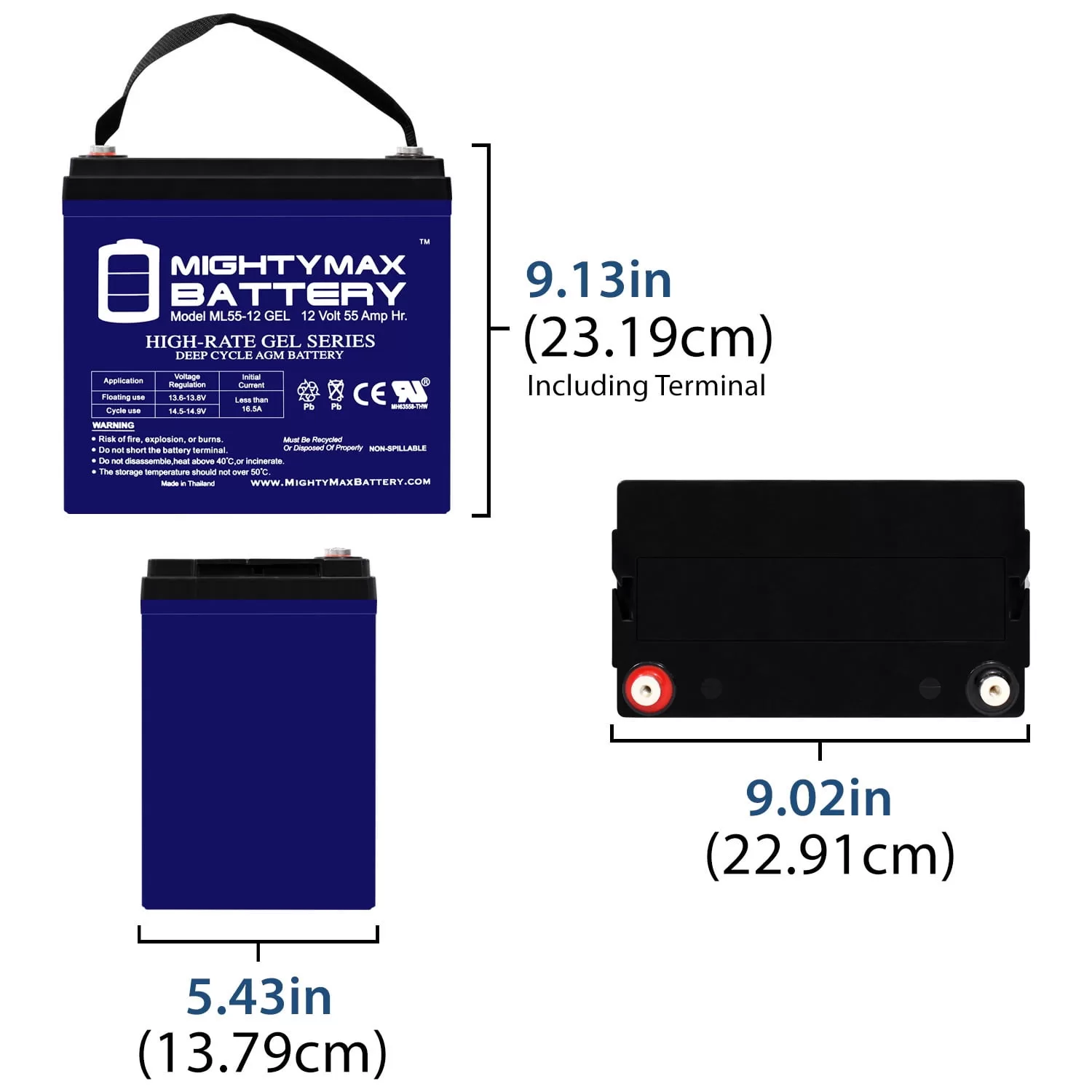 Mighty Max Battery 12V 55AH GEL Battery Replacement for 8A22NF
