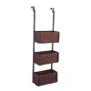 Boston Loft Furnishings Covington 12-in W x 38.25-in H x 8.25-in D Black/Espresso Wicker Basket