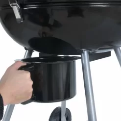 Mr. Bar-B-Q 22.17-in W Black/Porcelain Kettle Charcoal Grill