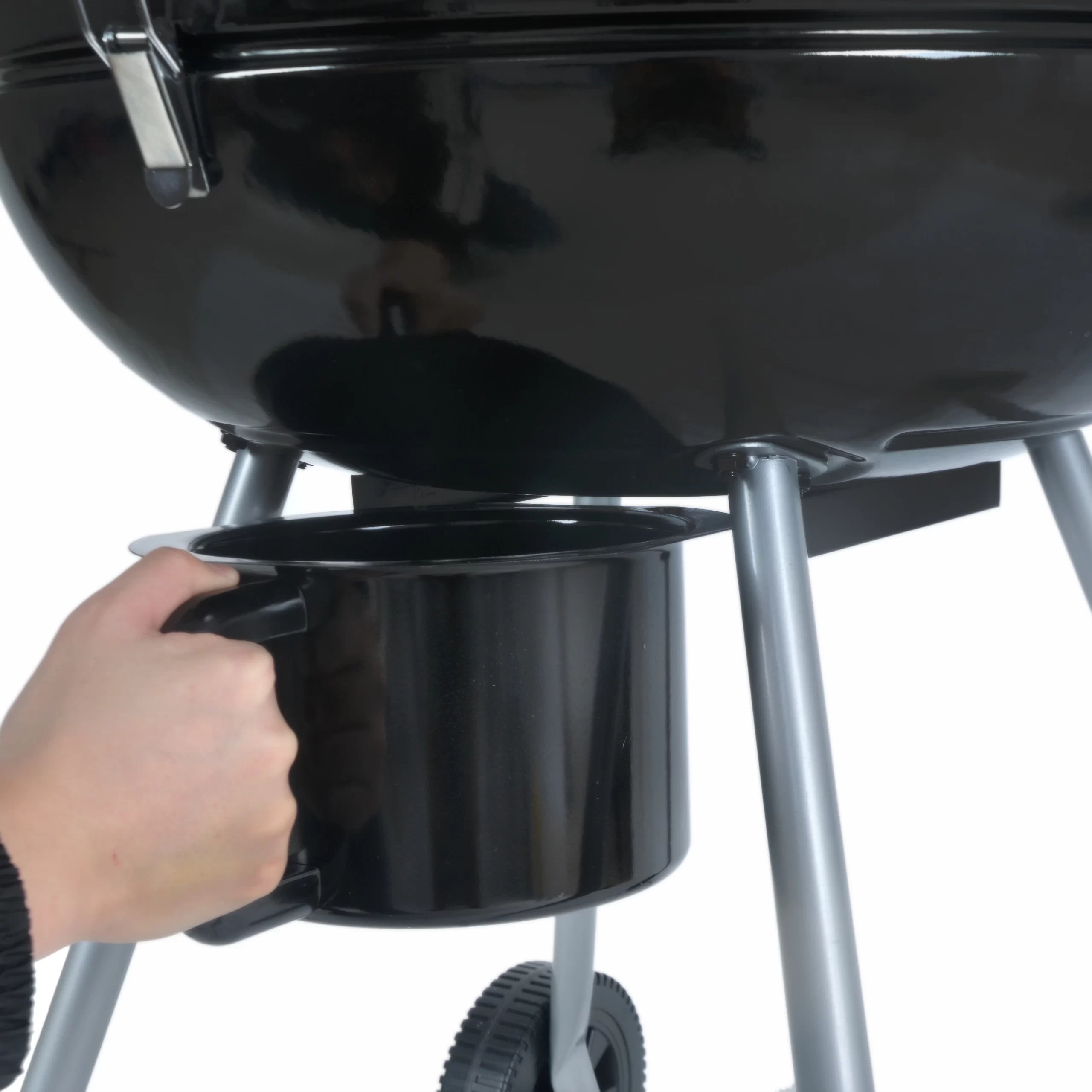Mr. Bar-B-Q 22.17-in W Black/Porcelain Kettle Charcoal Grill