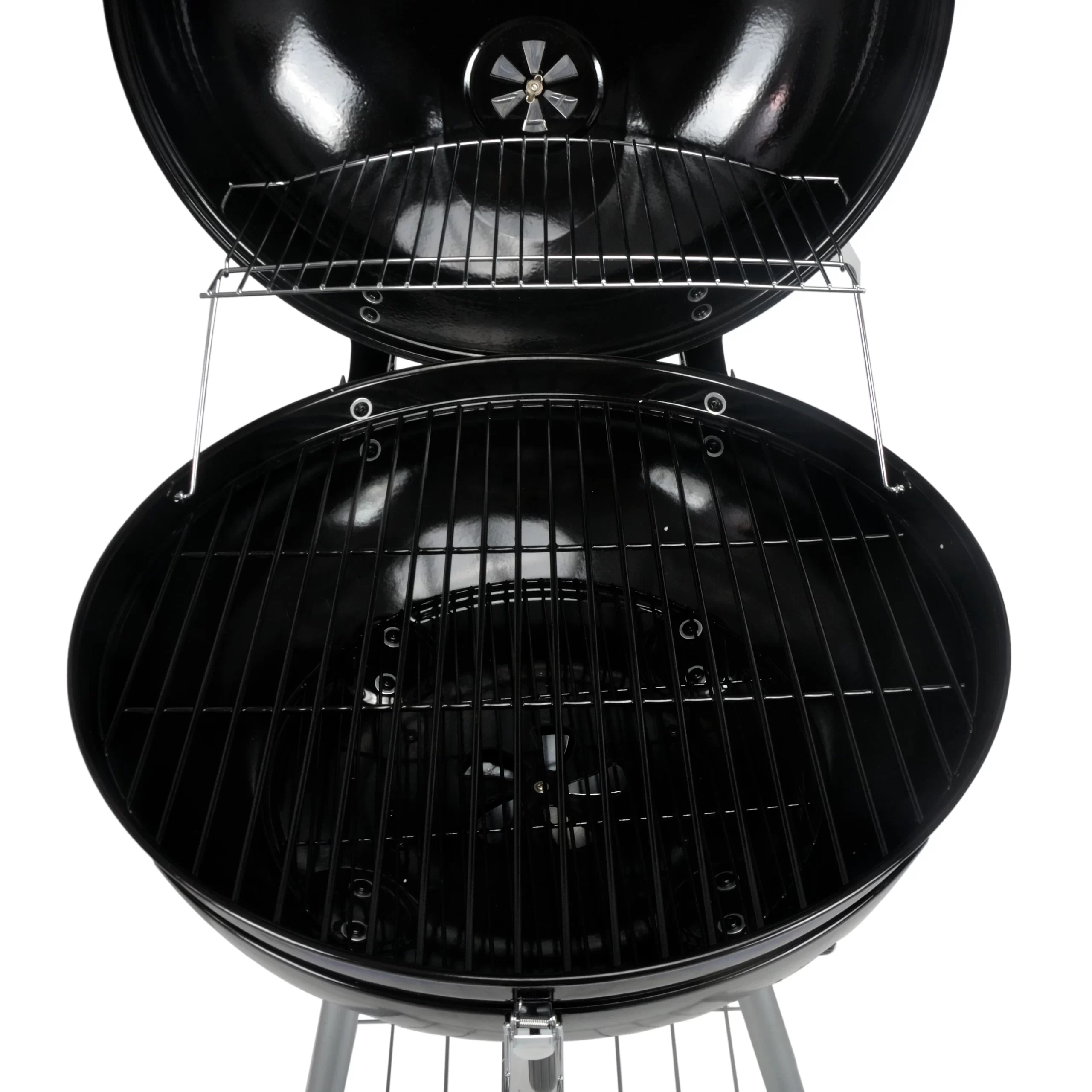 Mr. Bar-B-Q 22.17-in W Black/Porcelain Kettle Charcoal Grill