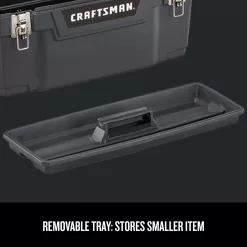 CRAFTSMAN 25-in Multiple Colors/Finishes Plastic Lockable Tool Box